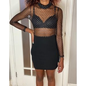 Black Mesh Dress